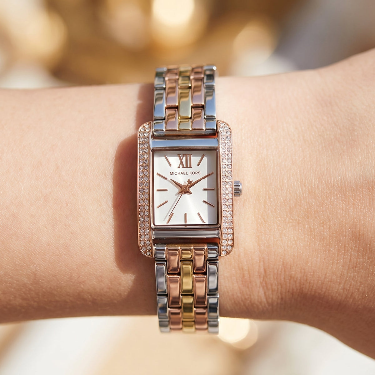 Michael Kors Emery MKo1146 White Dial Tri-Tone Stainless Steel Women's Watch