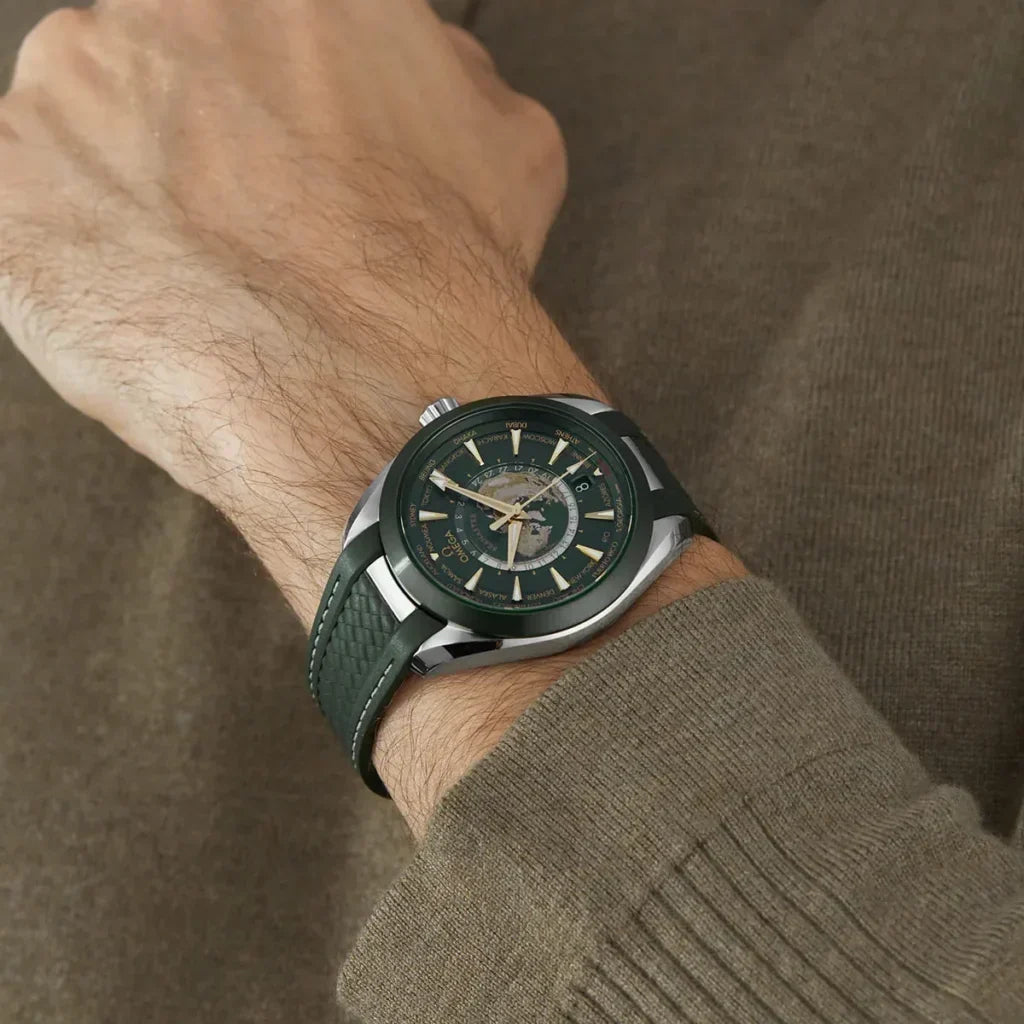 Omega Seamaster Aqua Terra 150M Co-Axial Master Chronometer Gmt Worldtimer 43mm Summer Green