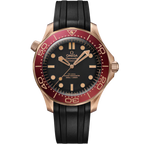 Omega Seamaster Diver 300M 42 mm, Bronze gold on rubber strap