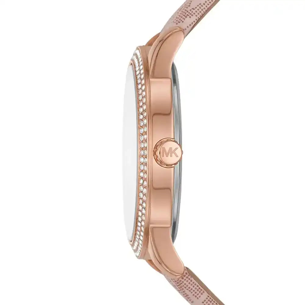Michael Kors Tibby MK2955 Rose Gold Watch with Pink MK Logo Strap