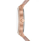 Michael Kors Tibby MK2955 Rose Gold Watch with Pink MK Logo Strap