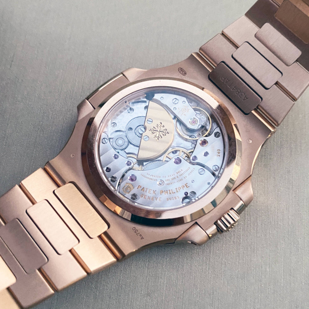 Patek Philippe Nautilus Moonphase Rose Gold Brown Dial 40mm  - watch for men