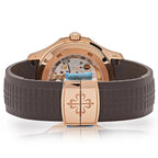 Patek Philippe Men’s Aquanaut Travel Time Rose Gold Brown Dial Watch