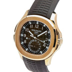 Patek Philippe Men’s Aquanaut Travel Time Rose Gold Brown Dial Watch
