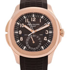 Patek Philippe Men’s Aquanaut Travel Time Rose Gold Brown Dial Watch