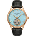 Patek Philippe Men’s Nautilus White Dial Black Strap Watch
