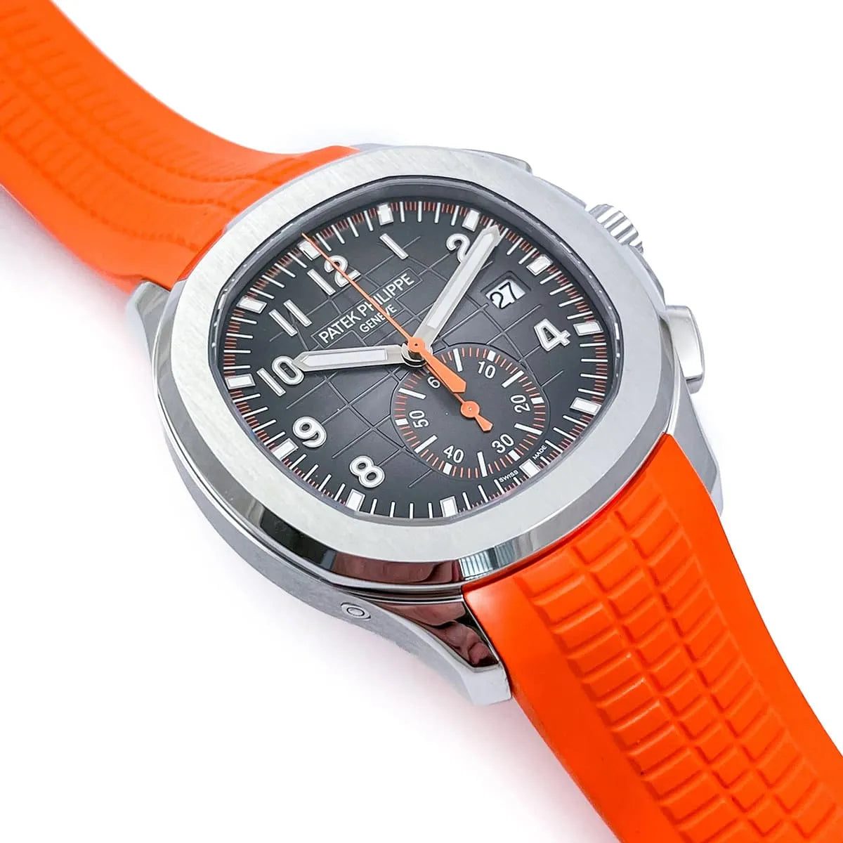 Patek Philippe Men’s Aquanaut Chronograph Orange Strap Watch