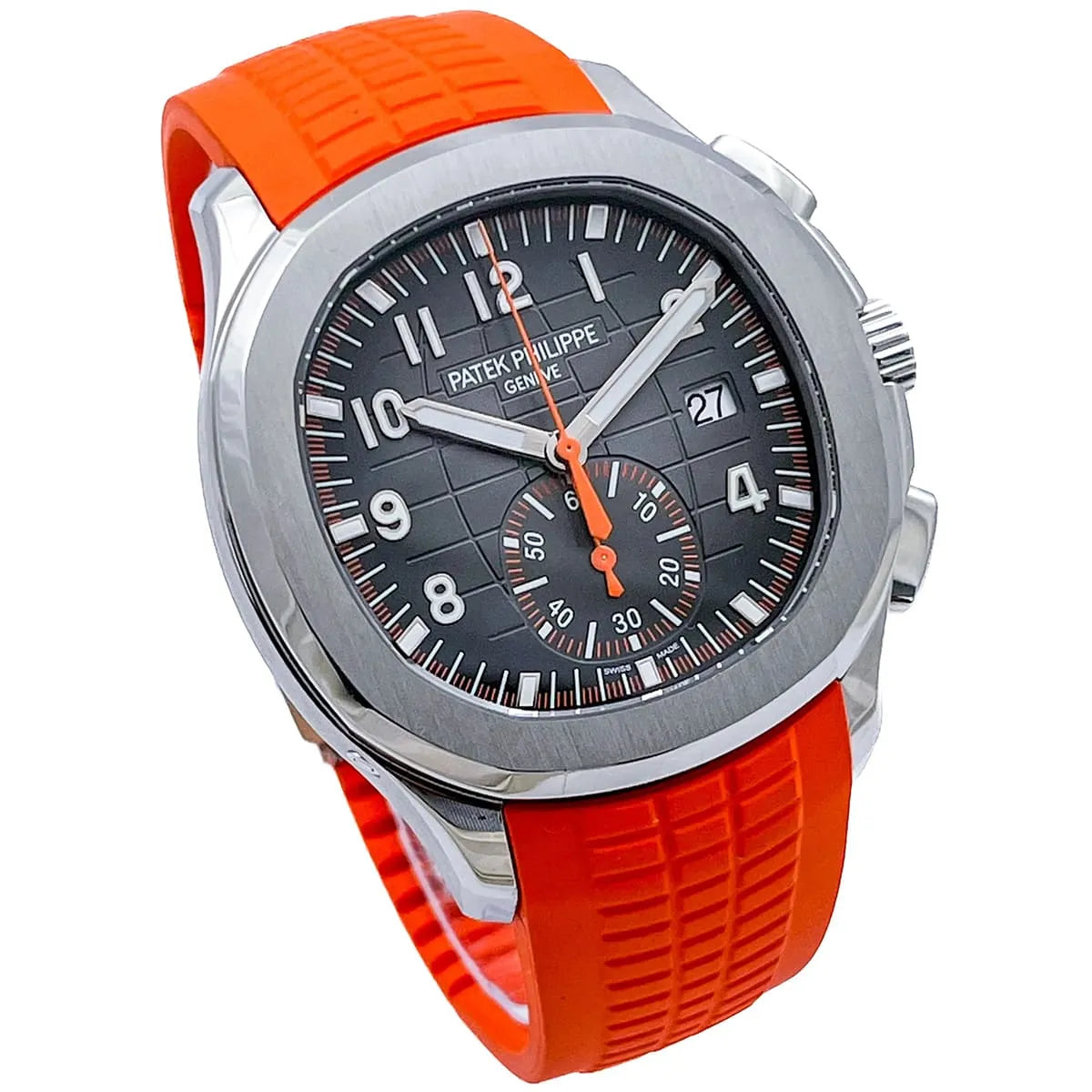 Patek Philippe Men’s Aquanaut Chronograph Orange Strap Watch