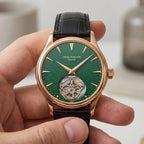 Patek Philippe Men’s Rose Gold Tone Green Dial Watch