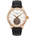 Patek Philippe Men’s Rose Gold Tone Open Heart White Dial Watch