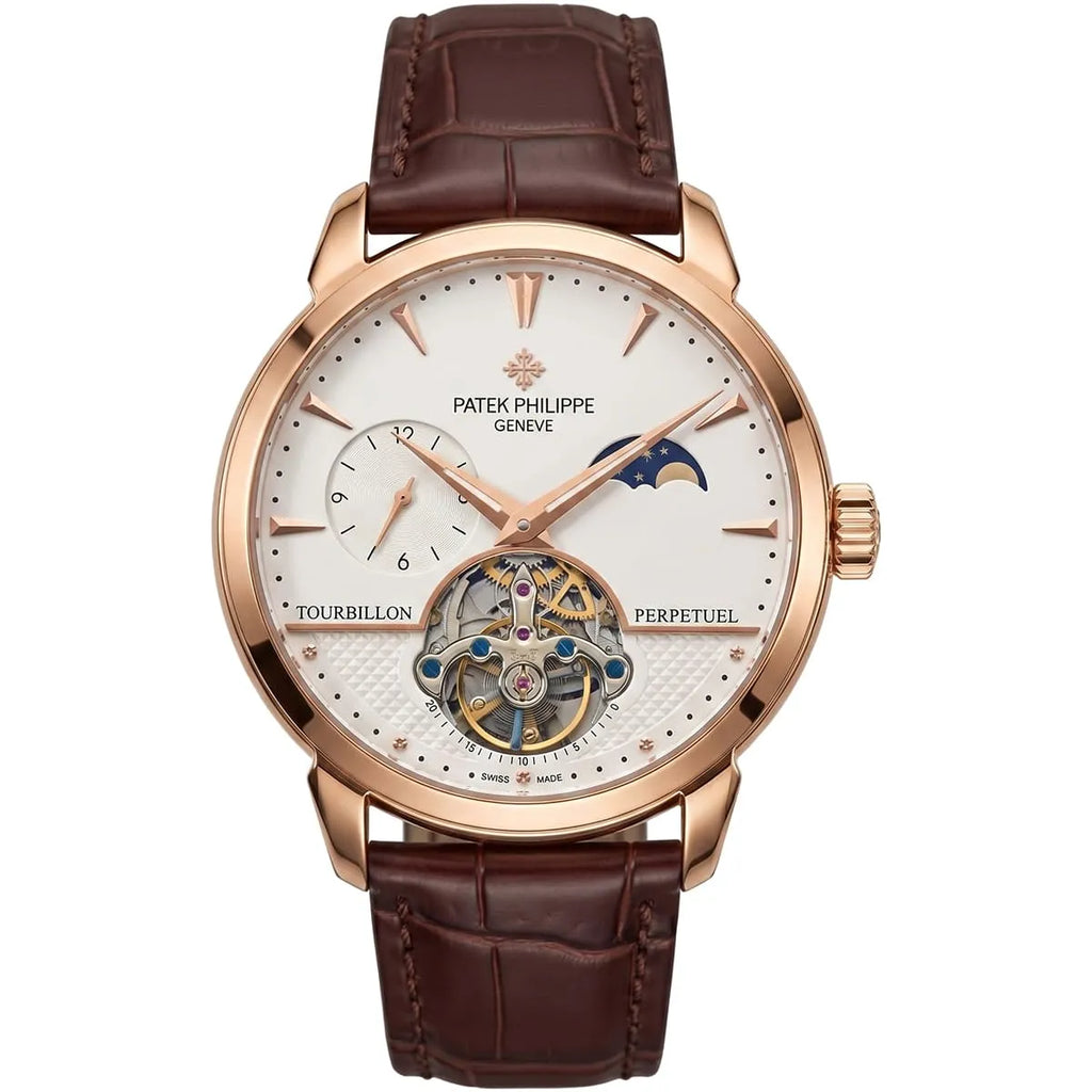 Patek Philippe Men’s Rose Gold Tone Tourbillon Perpetual Watch