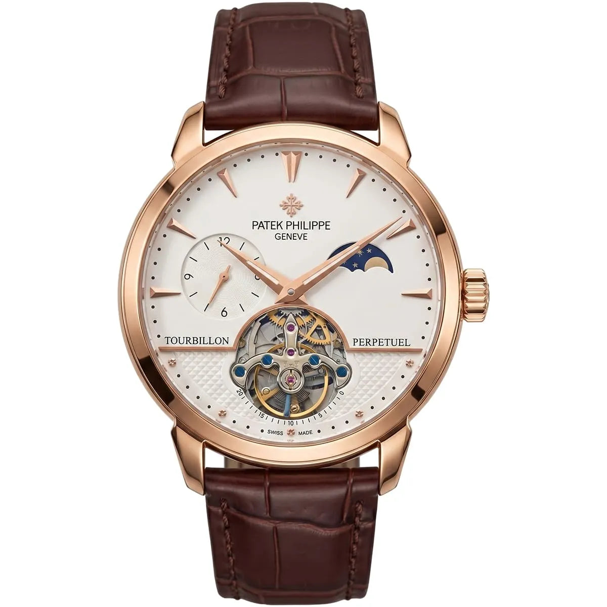 Patek Philippe Men’s Rose Gold Tone Tourbillon Perpetual Watch