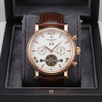 Patek Philippe Men’s Annual Calendar Open-Heart Rose Gold-Tone Watch