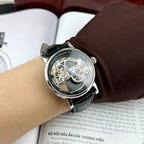 Patek Philippe Men’s Skeleton Dial Silver-Tone Watch – 6821G