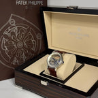 Patek Philippe Men’s Skeleton Dial Watch with Brown Leather Strap