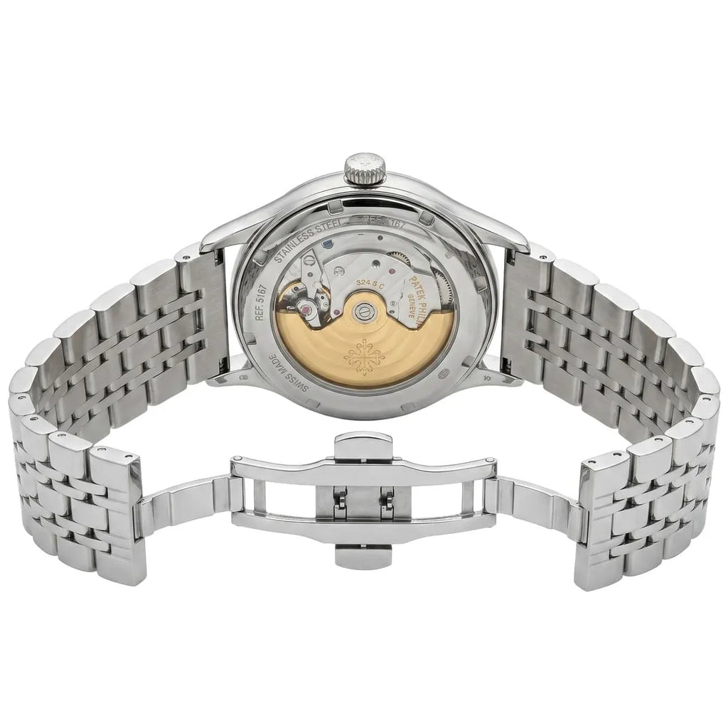 Patek Philippe Men’s Blue Textured Dial Open-Heart Watch