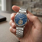 Patek Philippe Men’s Blue Textured Dial Open-Heart Watch