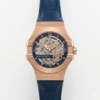 Maserati Potenza R8821108022 Limited Edition Skeleton Automatic Blue Leather Men's Watch
