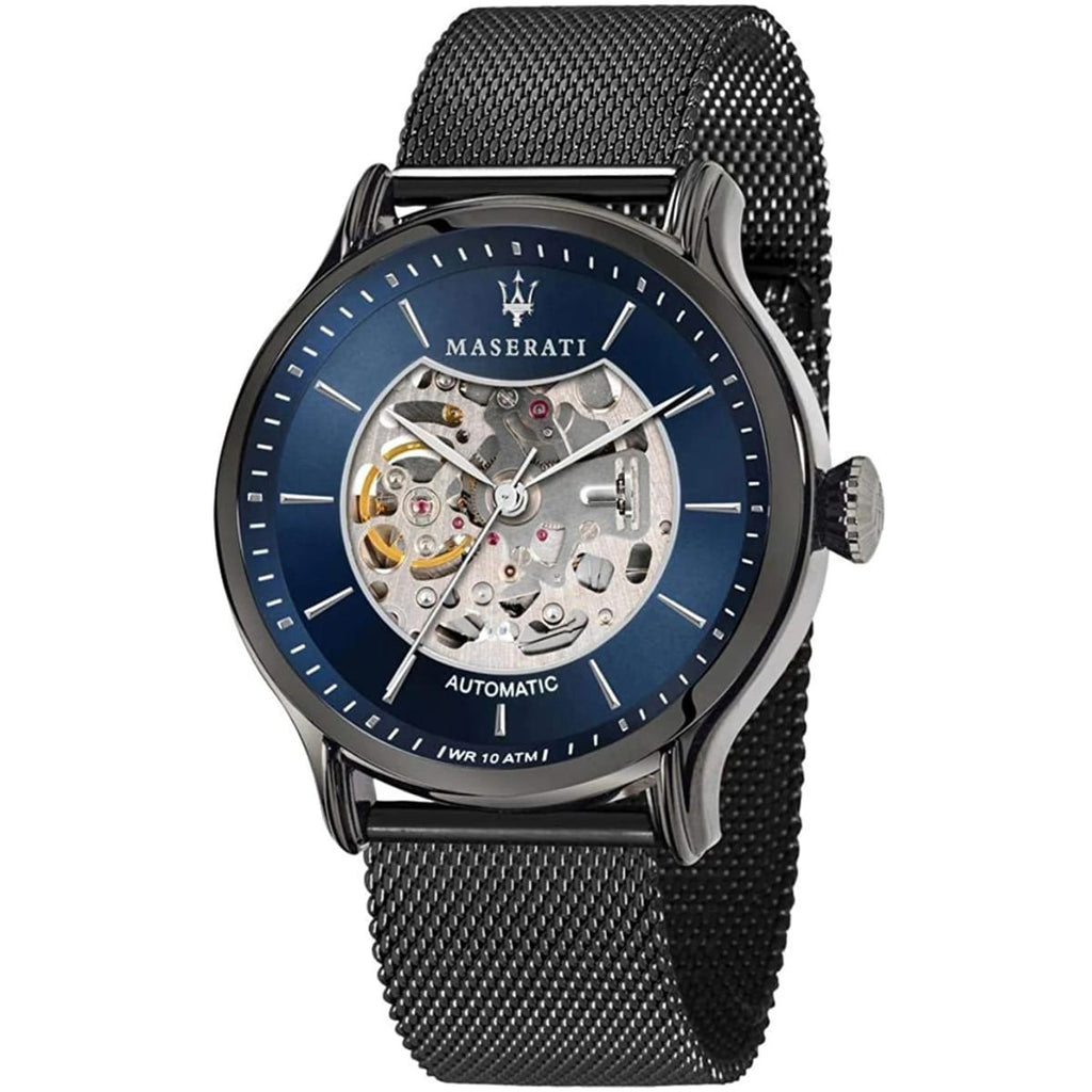 Maserati Epoca R8823118006 Gunmetal Blue Open Heart Automatic Men's Watch