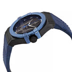 Maserati Potenza R8851108007 Blue Case Black Dial Leather Men's Watch