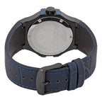Maserati Potenza R8851108007 Blue Case Black Dial Leather Men's Watch