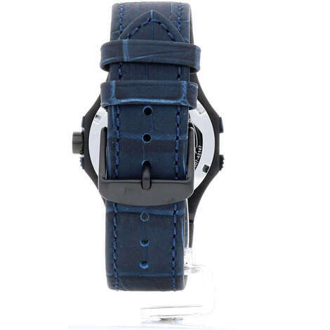 Maserati Potenza R8851108007 Blue Case Black Dial Leather Men's Watch