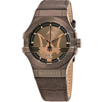 Maserati Potenza R8851108011 Brown Dial Leather Men's Watch