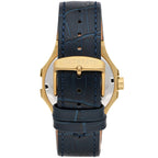 Maserati Potenza R8851108035 Gold Case Blue Dial Leather Men's Watch