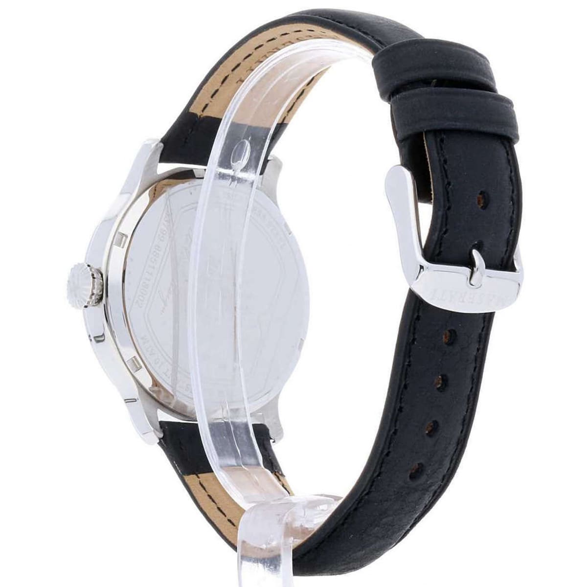 Maserati Epoca R8851118002 Silver Dial Gold Accents Black Leather Men's Watch