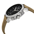 Maserati Successo R8851121004 Silver Black Dial Beige Leather Men's Watch