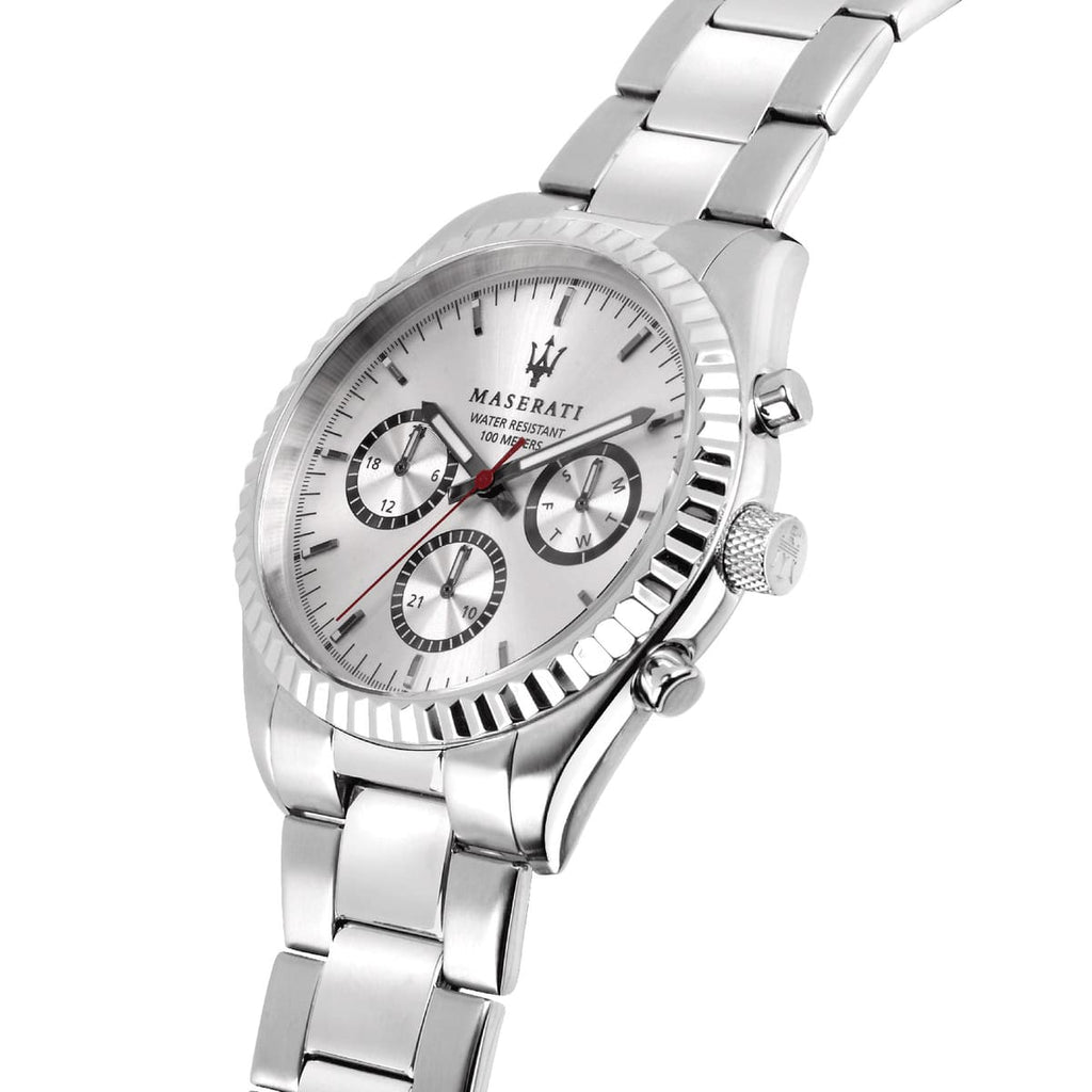 Maserati Competizione R8853100018 Silver Dial Metal Men's Watch