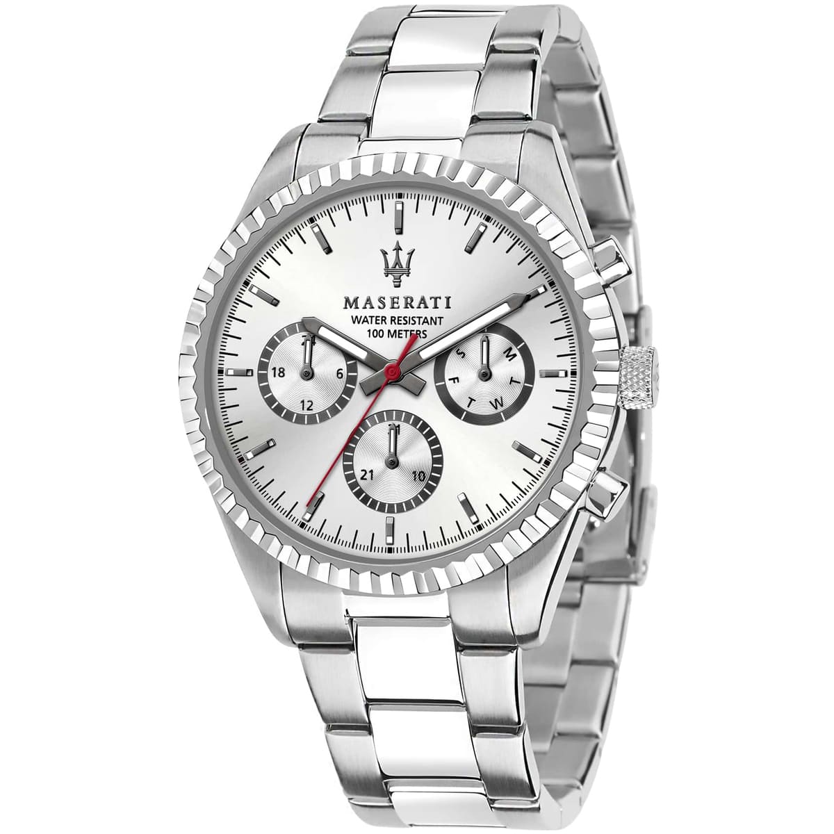Maserati Competizione R8853100018 Silver Dial Metal Men's Watch