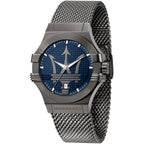 Maserati Potenza R8853108005 Grey Matte Blue Dial Mesh Men's Watch
