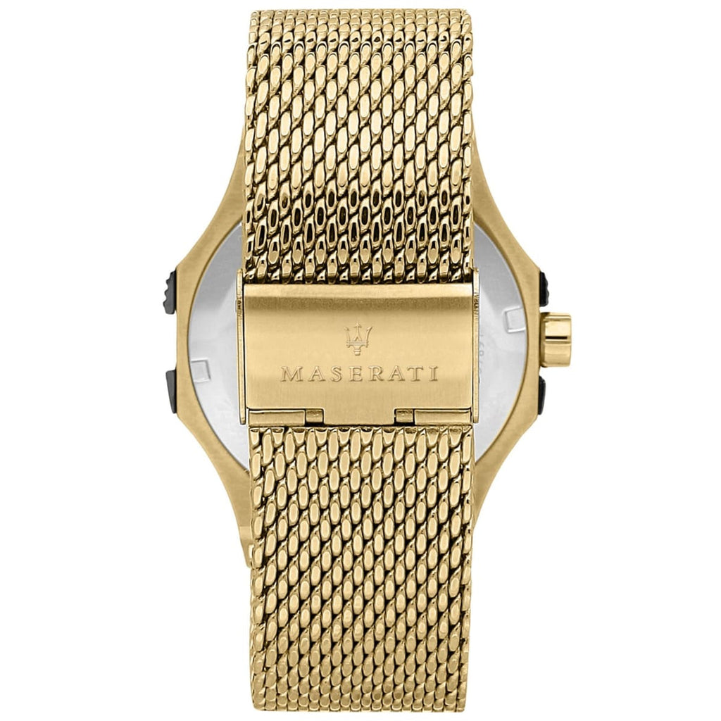 Maserati Potenza R8853108006 Gold Matte Black Dial Mesh Men's Watch