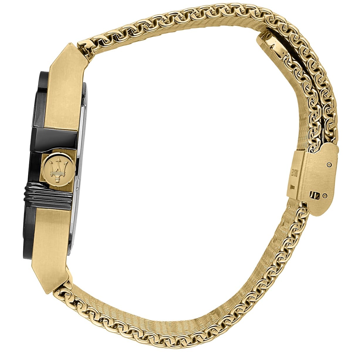 Maserati Potenza R8853108006 Gold Matte Black Dial Mesh Men's Watch