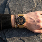 Maserati Potenza R8853108006 Gold Matte Black Dial Mesh Men's Watch
