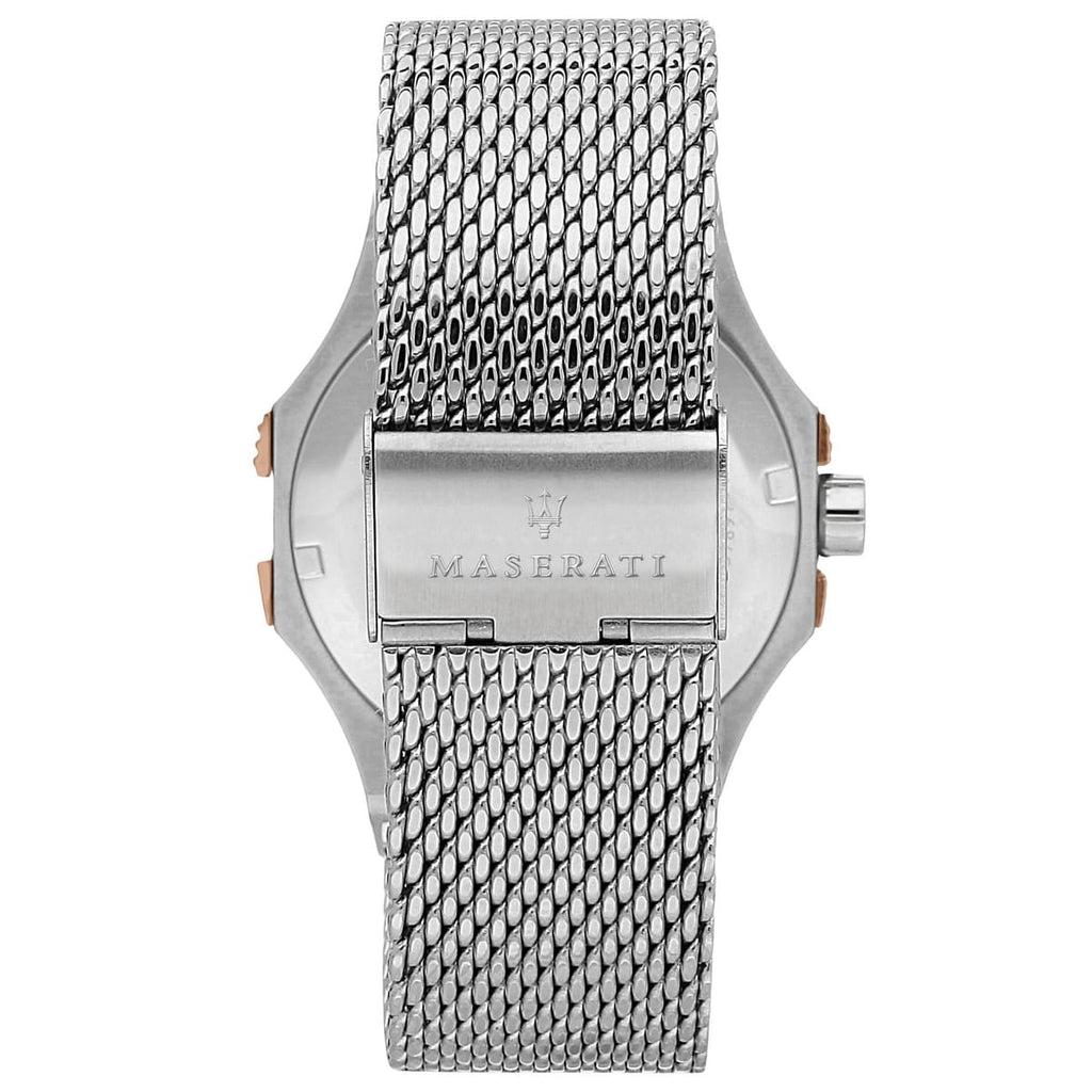 Maserati Potenza R8853108007 Two-Tone Silver Rose Gold Mesh Men's Watch