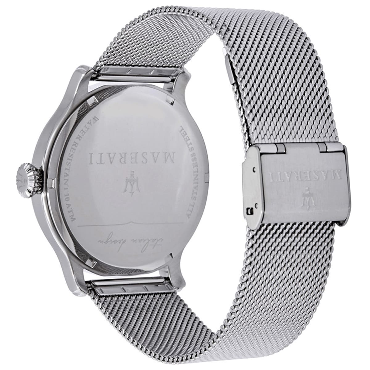 Maserati Epoca R8853118006 Silver Blue Dial Mesh Men's Watch
