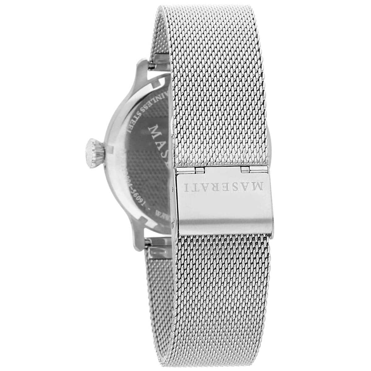 Maserati Epoca R8853118006 Silver Blue Dial Mesh Men's Watch