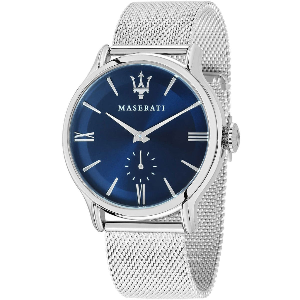Maserati Epoca R8853118006 Silver Blue Dial Mesh Men's Watch