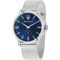 Maserati Epoca R8853118006 Silver Blue Dial Mesh Men's Watch