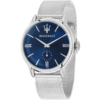 Maserati Epoca R8853118006 Silver Blue Dial Mesh Men's Watch