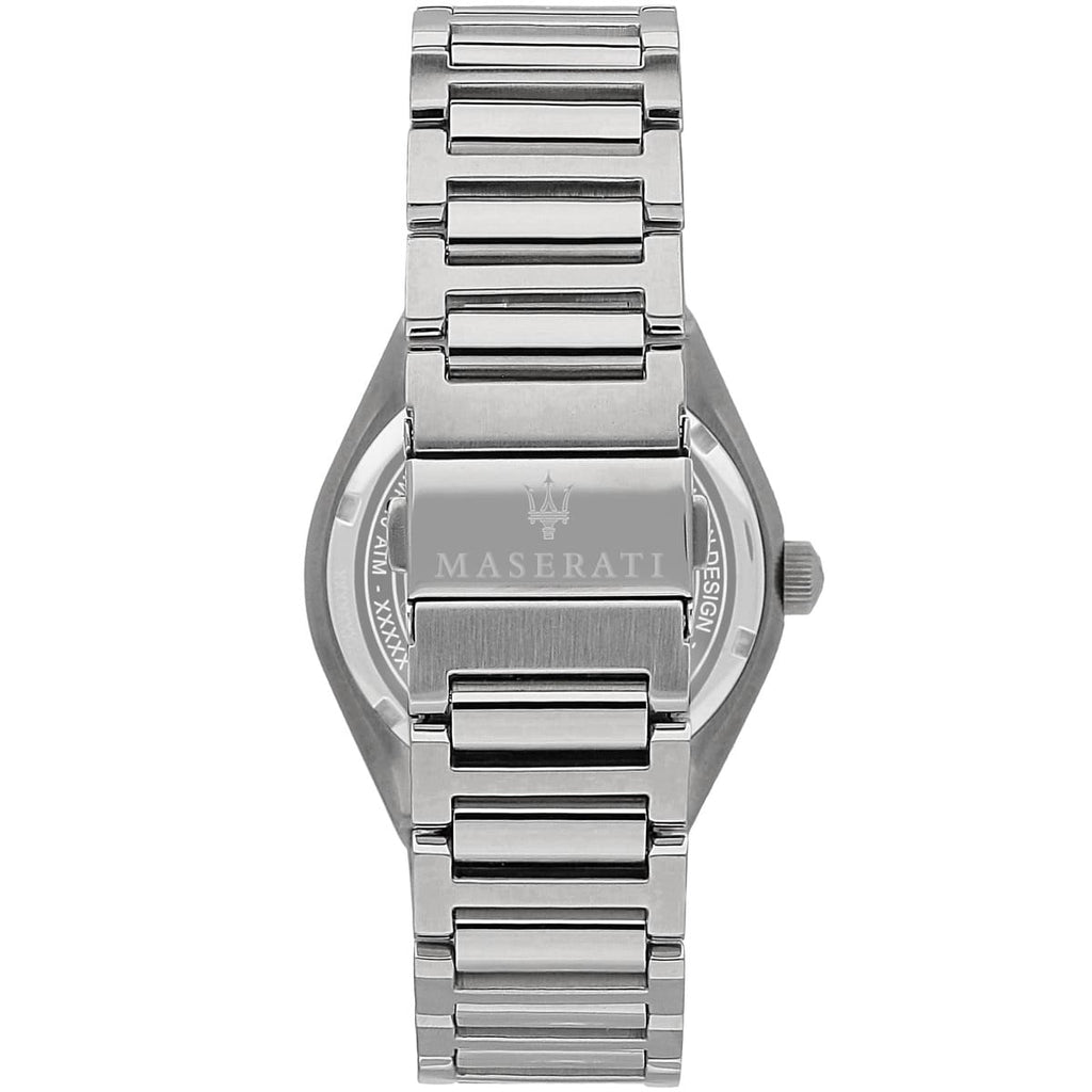 Maserati Triconic R8853139002 Silver Blue Striped Dial Metal Men's Watch