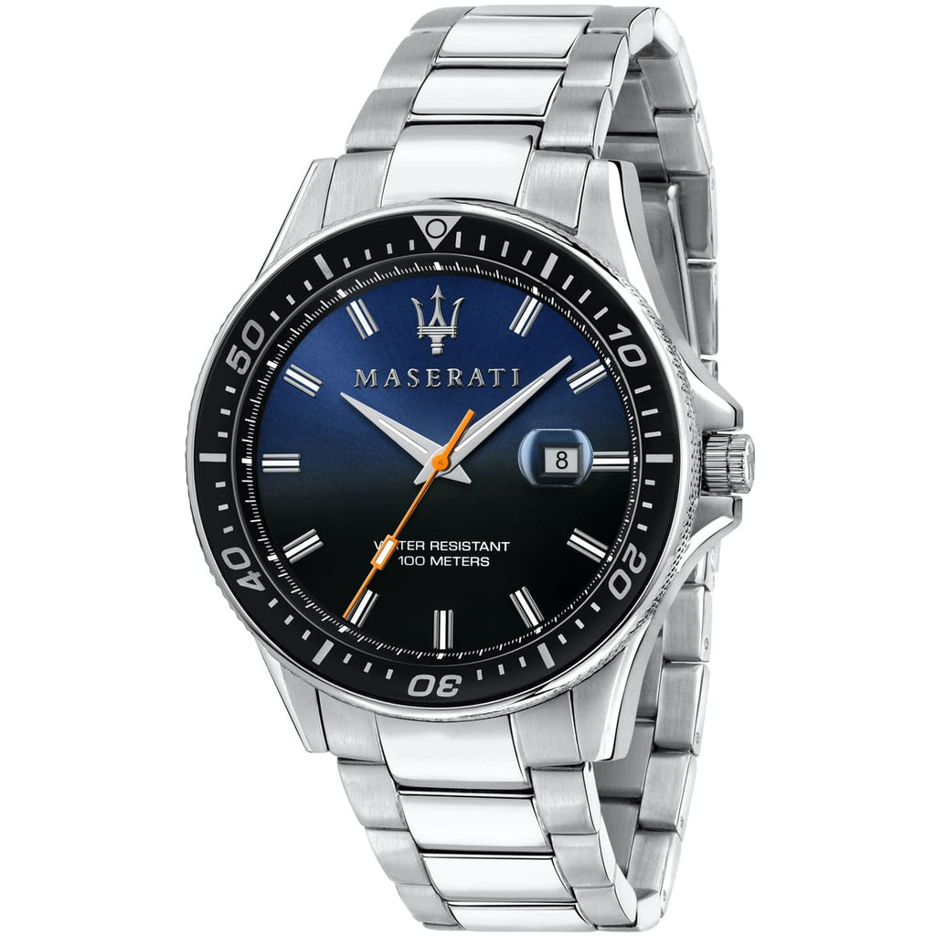 Maserati Sfida R8853140001 Silver-Tone Blue/Black Dial Men's Watch