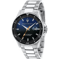 Maserati Sfida R8853140001 Silver-Tone Blue/Black Dial Men's Watch