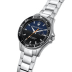Maserati Sfida R8853140001 Silver-Tone Blue/Black Dial Men's Watch