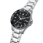 Maserati Sfida R8853140002 Silver Black Dial Diver Style Men's Watch
