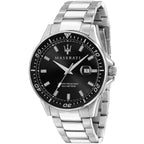Maserati Sfida R8853140002 Silver Black Dial Diver Style Men's Watch