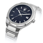Maserati Stile R8853142006 Silver Blue Waffle Dial Men's Watch