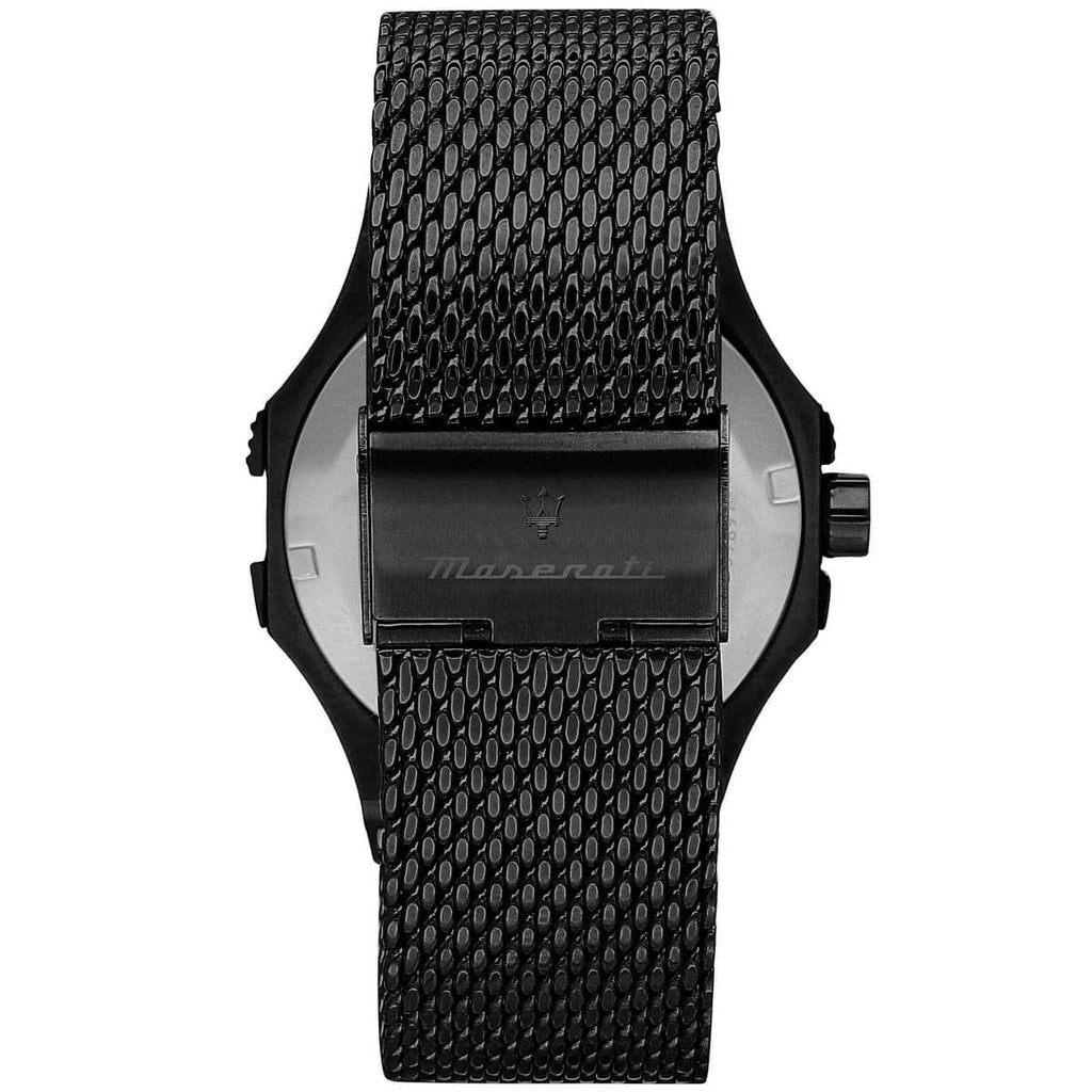 Maserati Potenza R8853144002 Black Case Tiffany Blue Trident Mesh Men's Watch